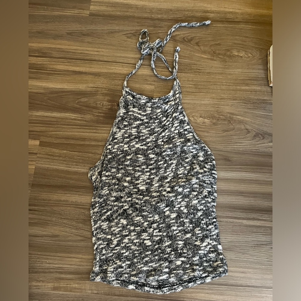High Neck Knit Halter Top